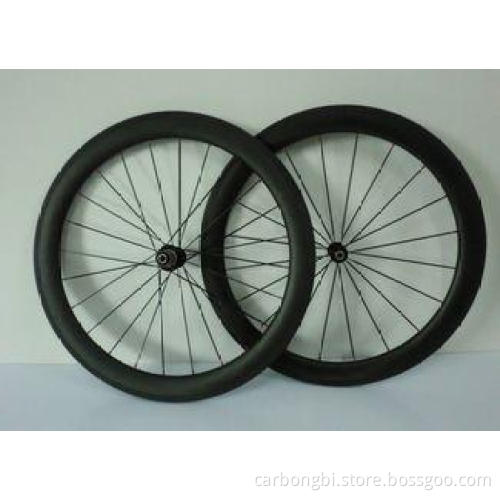 700C 56mm 27.5mm width Aero Carbon Road Bike Rims , Shimano